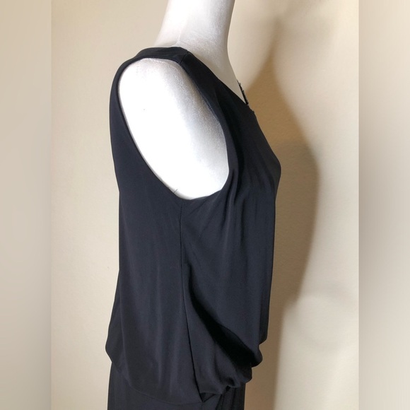 David Meister One Shoulder Cocktail Mini Dress Black Wedding Guest Dress Size:6 - Picture 3 of 13